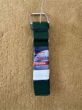 Men's Dark Green Elastic Adjustable Belt for Baseball & Softball